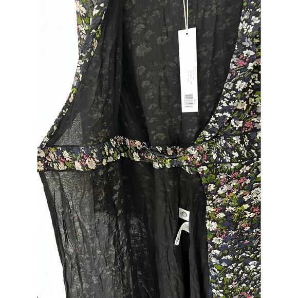 GANNI Floral Georgette Wrap Dress size 36 US 4 NWT - Picture 8 of 12